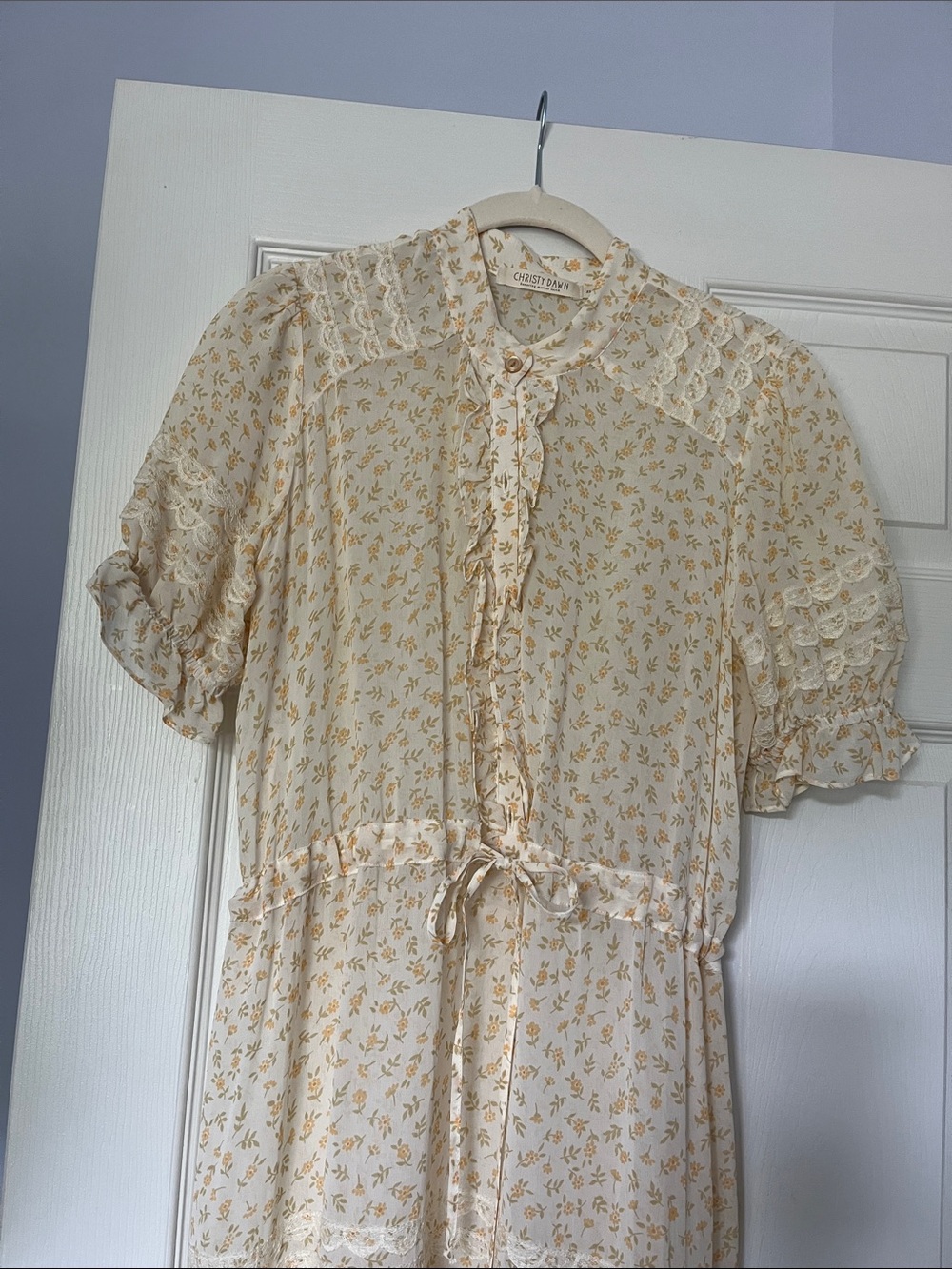 🎀Christy Dawn ELLE🎀Floral Tiered Maxi Dress! EUC! XS! RARE! - Picture 7 of 11
